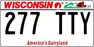 WI license plate 277TTY