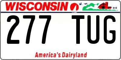 WI license plate 277TUG