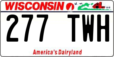 WI license plate 277TWH