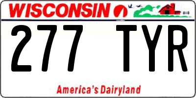 WI license plate 277TYR