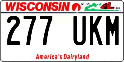 WI license plate 277UKM