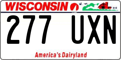 WI license plate 277UXN