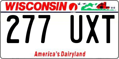 WI license plate 277UXT