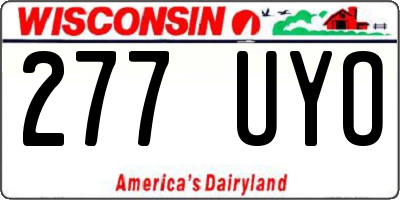 WI license plate 277UYO