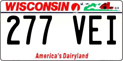 WI license plate 277VEI