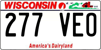 WI license plate 277VEO