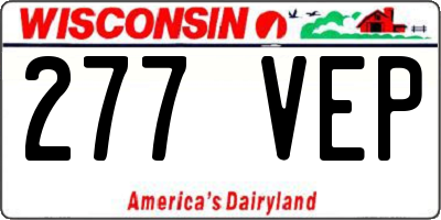 WI license plate 277VEP