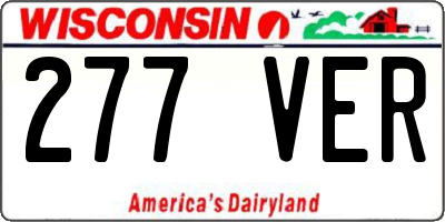 WI license plate 277VER