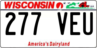 WI license plate 277VEU