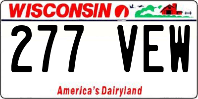 WI license plate 277VEW