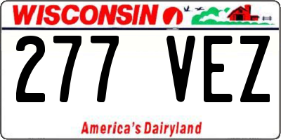 WI license plate 277VEZ
