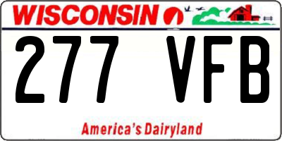 WI license plate 277VFB