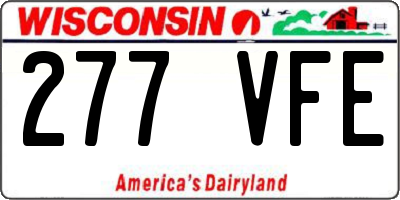 WI license plate 277VFE