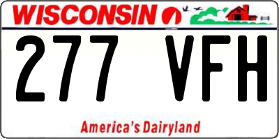 WI license plate 277VFH