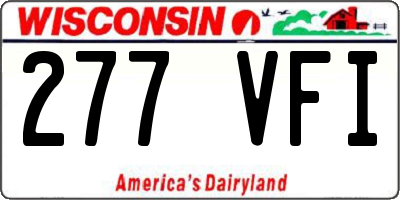 WI license plate 277VFI