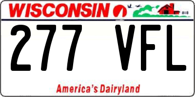 WI license plate 277VFL