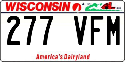 WI license plate 277VFM