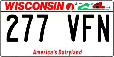 WI license plate 277VFN