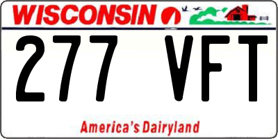 WI license plate 277VFT