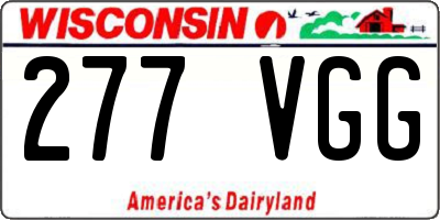 WI license plate 277VGG