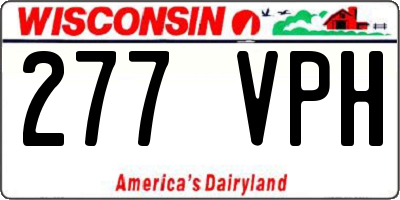 WI license plate 277VPH