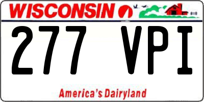 WI license plate 277VPI
