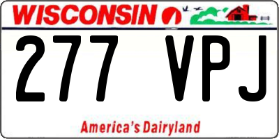 WI license plate 277VPJ