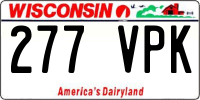 WI license plate 277VPK