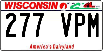 WI license plate 277VPM