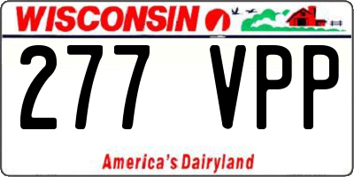 WI license plate 277VPP