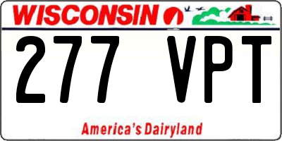 WI license plate 277VPT