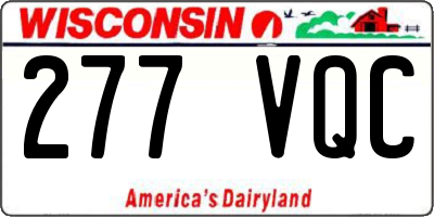 WI license plate 277VQC