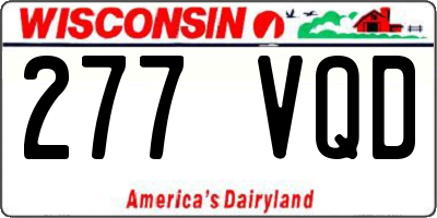 WI license plate 277VQD