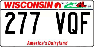 WI license plate 277VQF