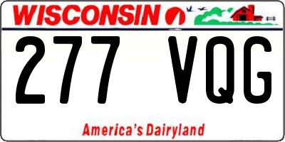 WI license plate 277VQG