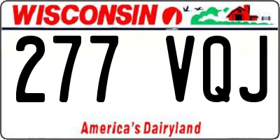 WI license plate 277VQJ