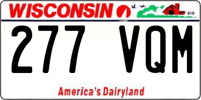 WI license plate 277VQM