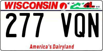WI license plate 277VQN