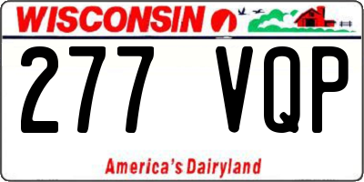 WI license plate 277VQP