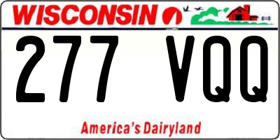 WI license plate 277VQQ
