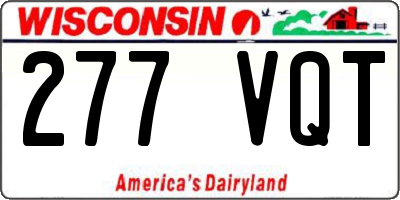 WI license plate 277VQT