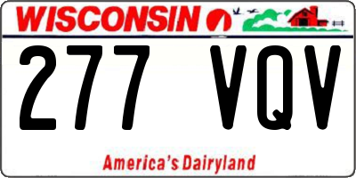 WI license plate 277VQV