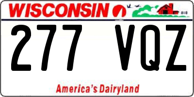 WI license plate 277VQZ