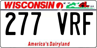WI license plate 277VRF