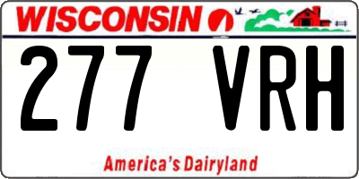 WI license plate 277VRH