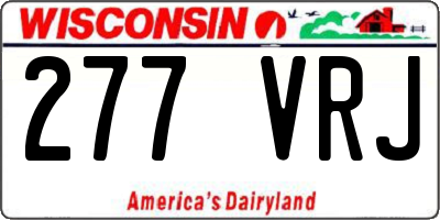 WI license plate 277VRJ