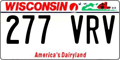 WI license plate 277VRV