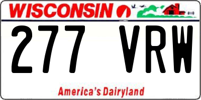 WI license plate 277VRW