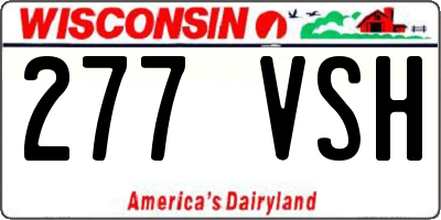 WI license plate 277VSH