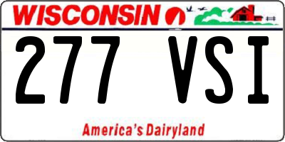 WI license plate 277VSI